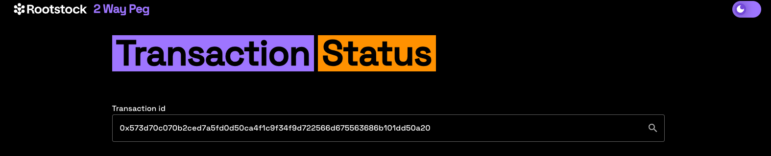 Transaction status field